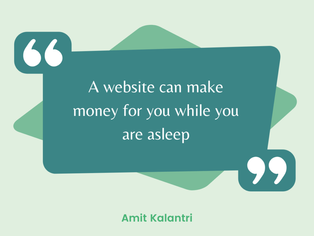 a website can make money for you while you are asleep